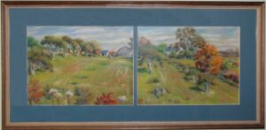 painting by Alice Lucy Ware Armstrong "Meadow Spring Farm"